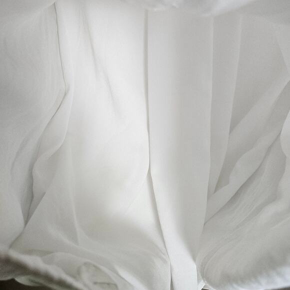 Zara White Mini Wrap Look Dress Sz Large - Picture 8 of 12